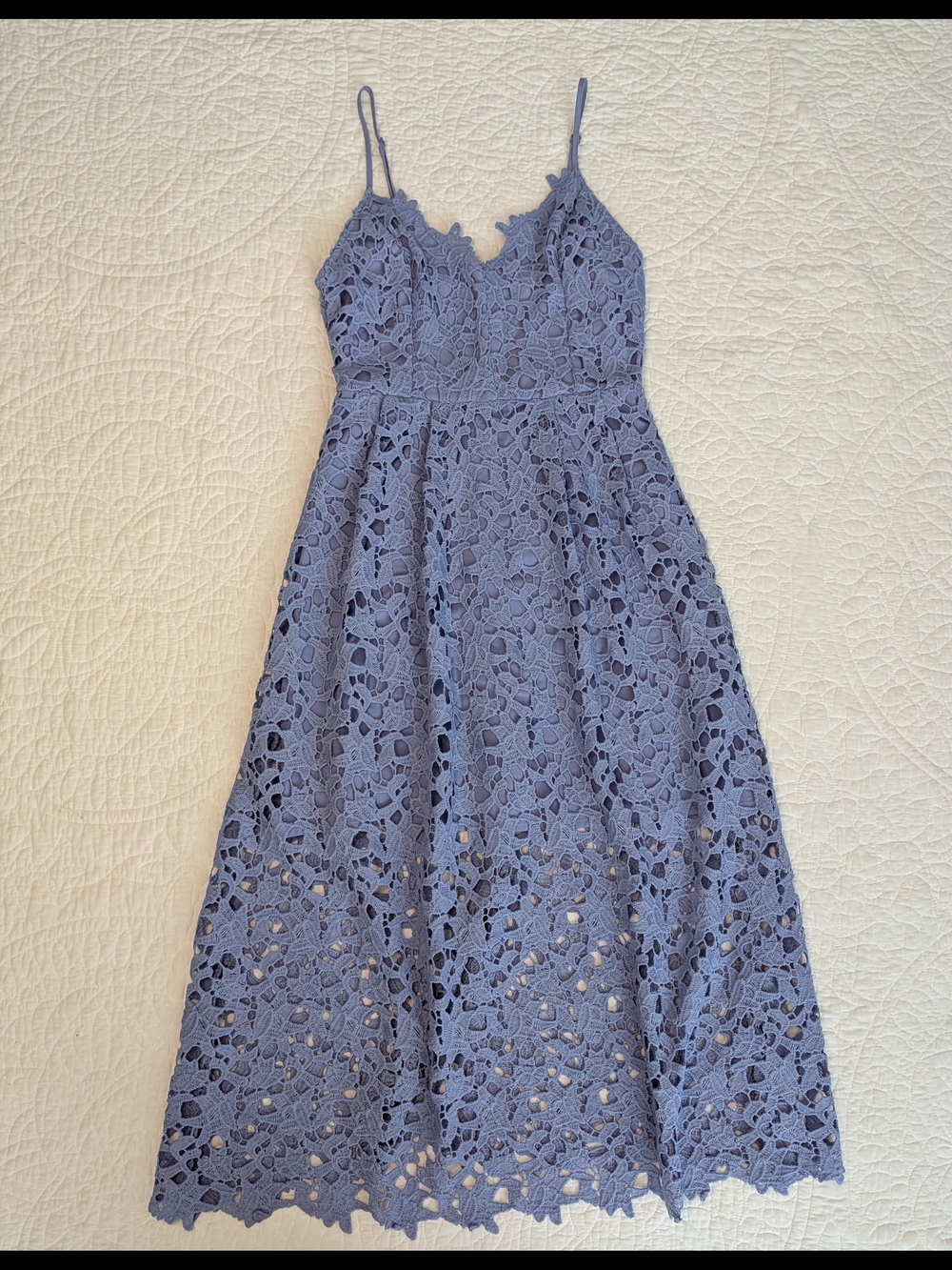 Astr the Label Lavender Lace-Trim  Dress